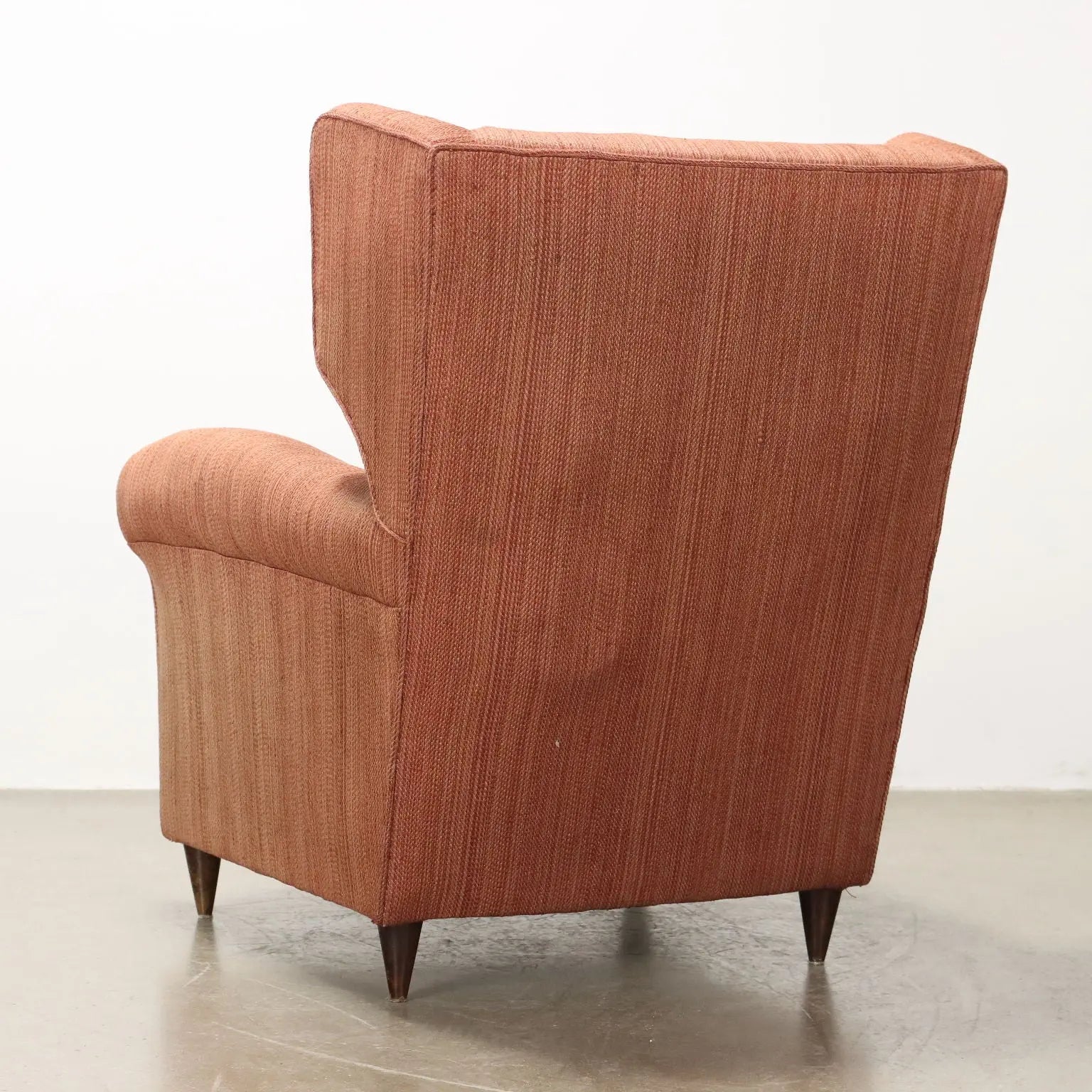 Vintage Bergère Armchair Wood Fabric Italy 1950s-1960s | Modernism | Armchairs