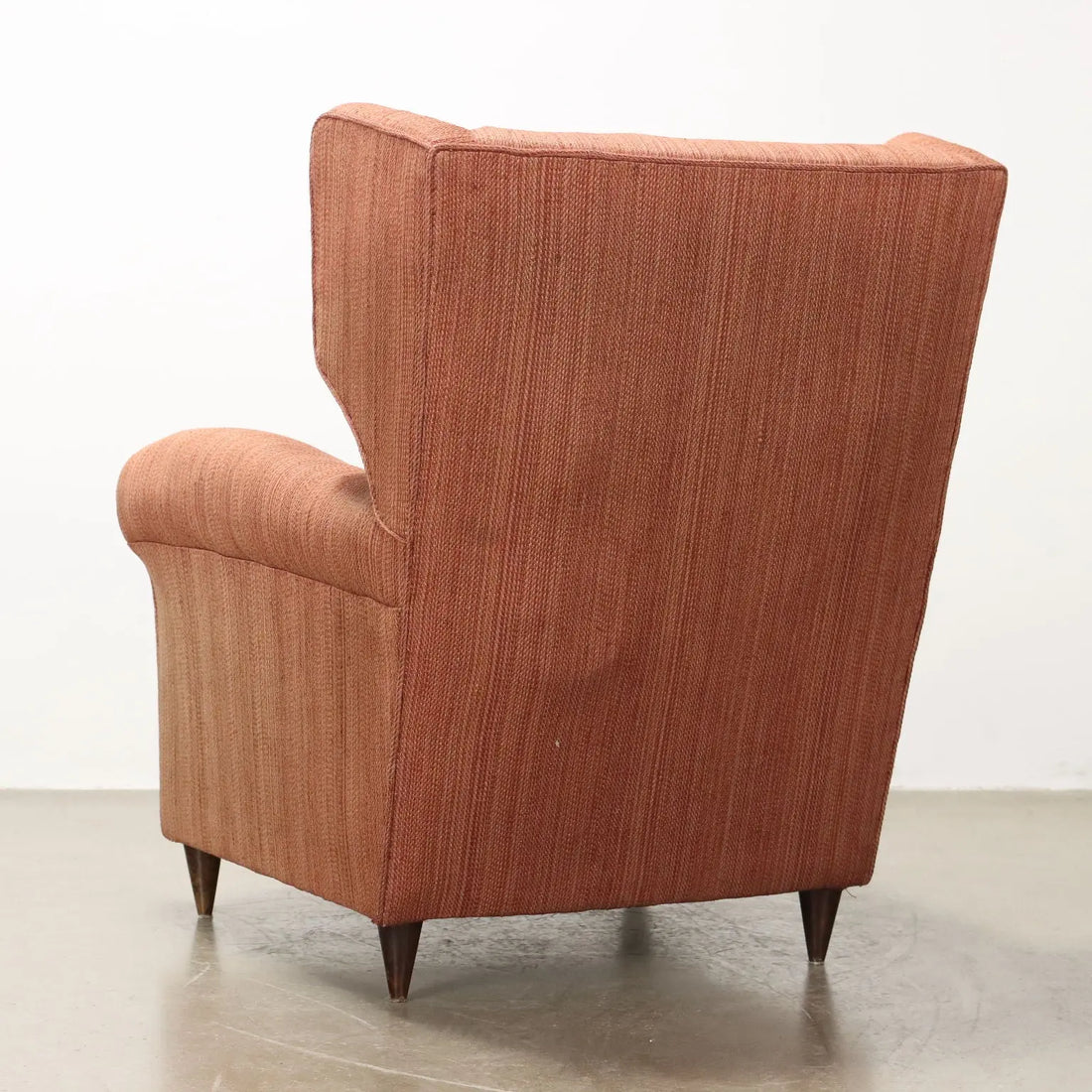 Vintage Bergère Armchair Wood Fabric Italy 1950s-1960s | Modernism | Armchairs