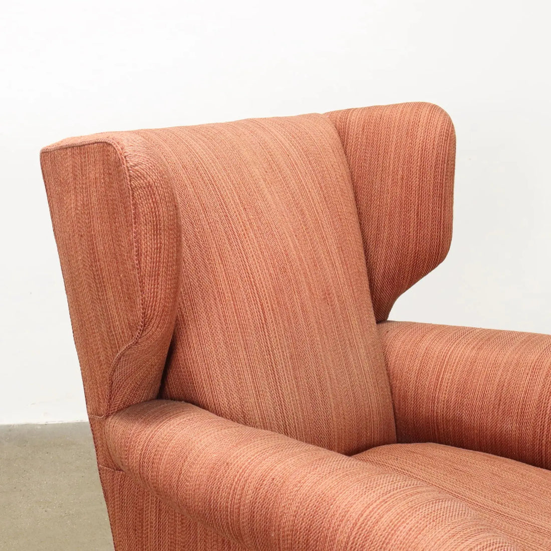 Vintage Bergère Armchair Wood Fabric Italy 1950s-1960s | Modernism | Armchairs