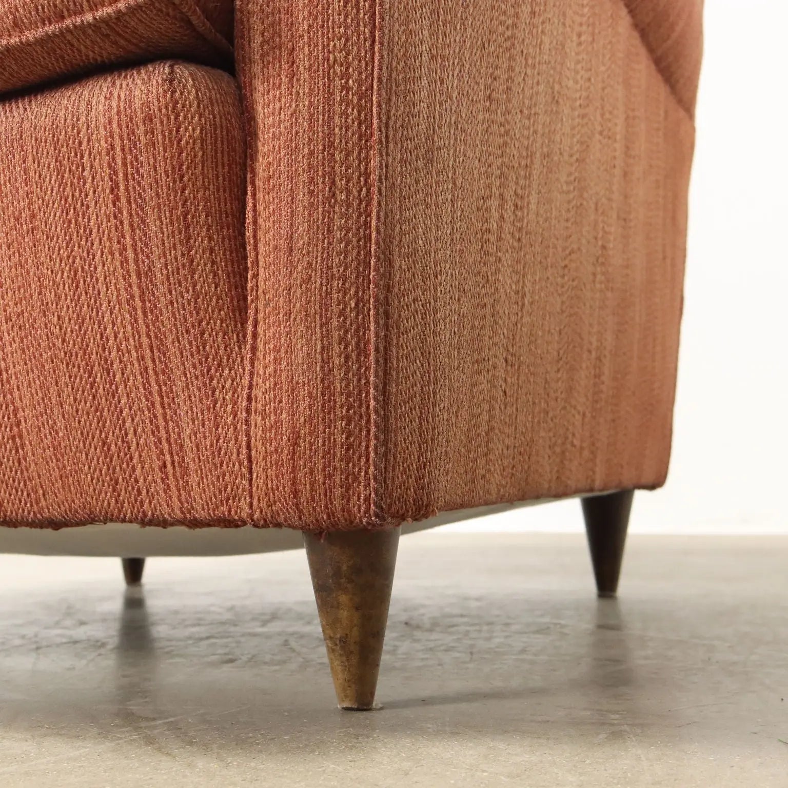 Vintage Bergère Armchair Wood Fabric Italy 1950s-1960s | Modernism | Armchairs