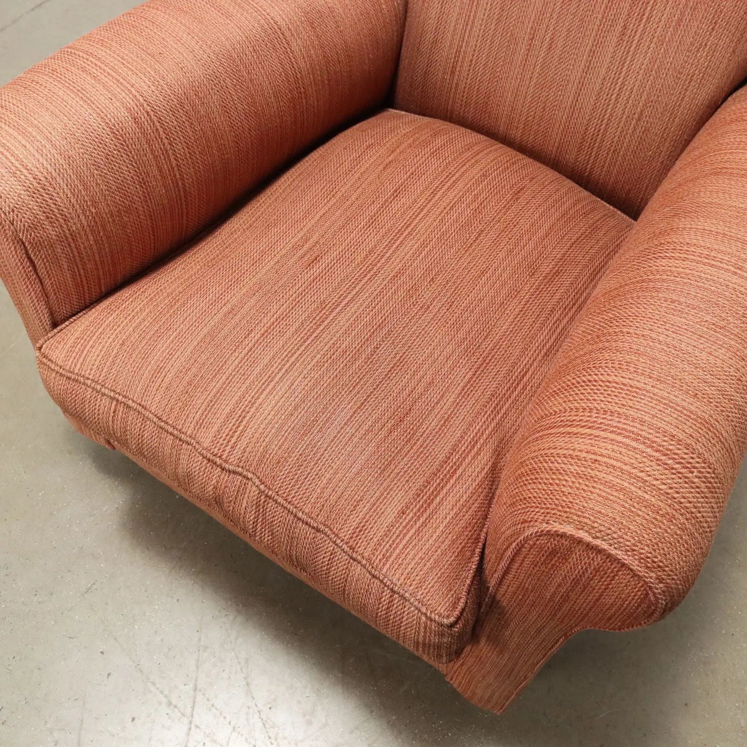 Vintage Bergère Armchair Wood Fabric Italy 1950s-1960s | Modernism | Armchairs