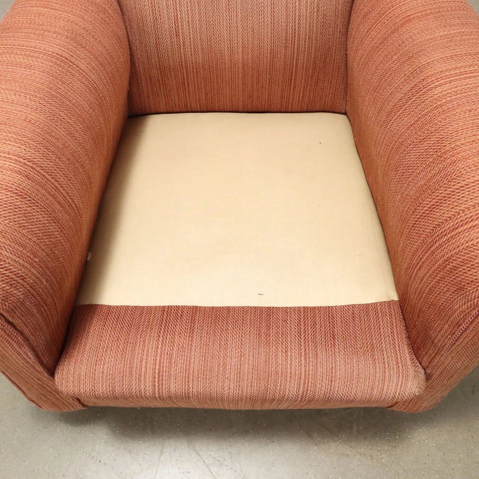Vintage Bergère Armchair Wood Fabric Italy 1950s-1960s | Modernism | Armchairs