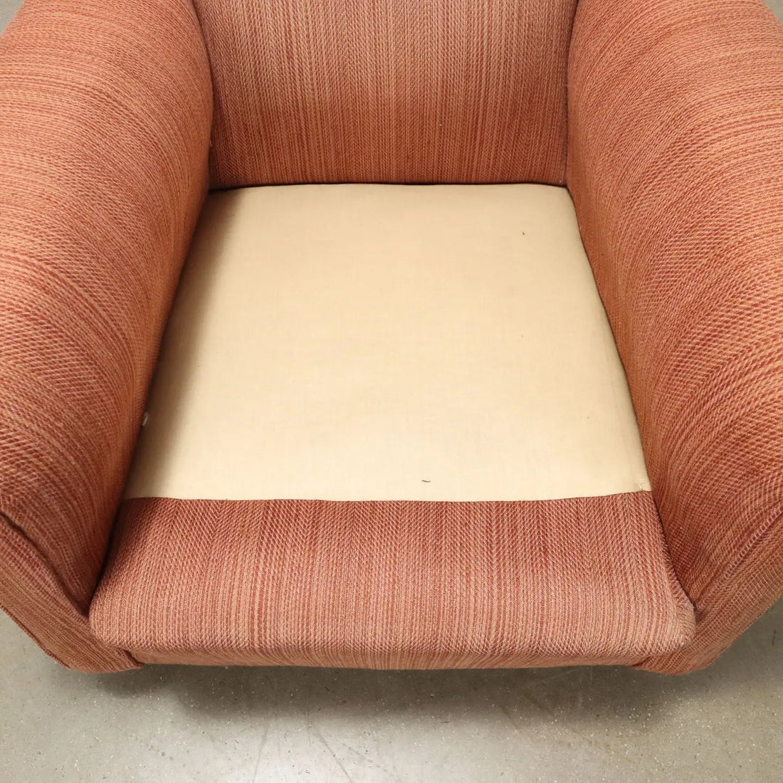Vintage Bergère Armchair Wood Fabric Italy 1950s-1960s | Modernism | Armchairs