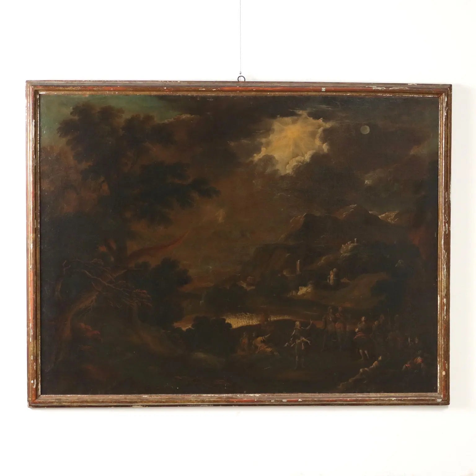 Antique Painting Preaching Scene Oil on Canvas XVIII Century | Art | Antique Painting