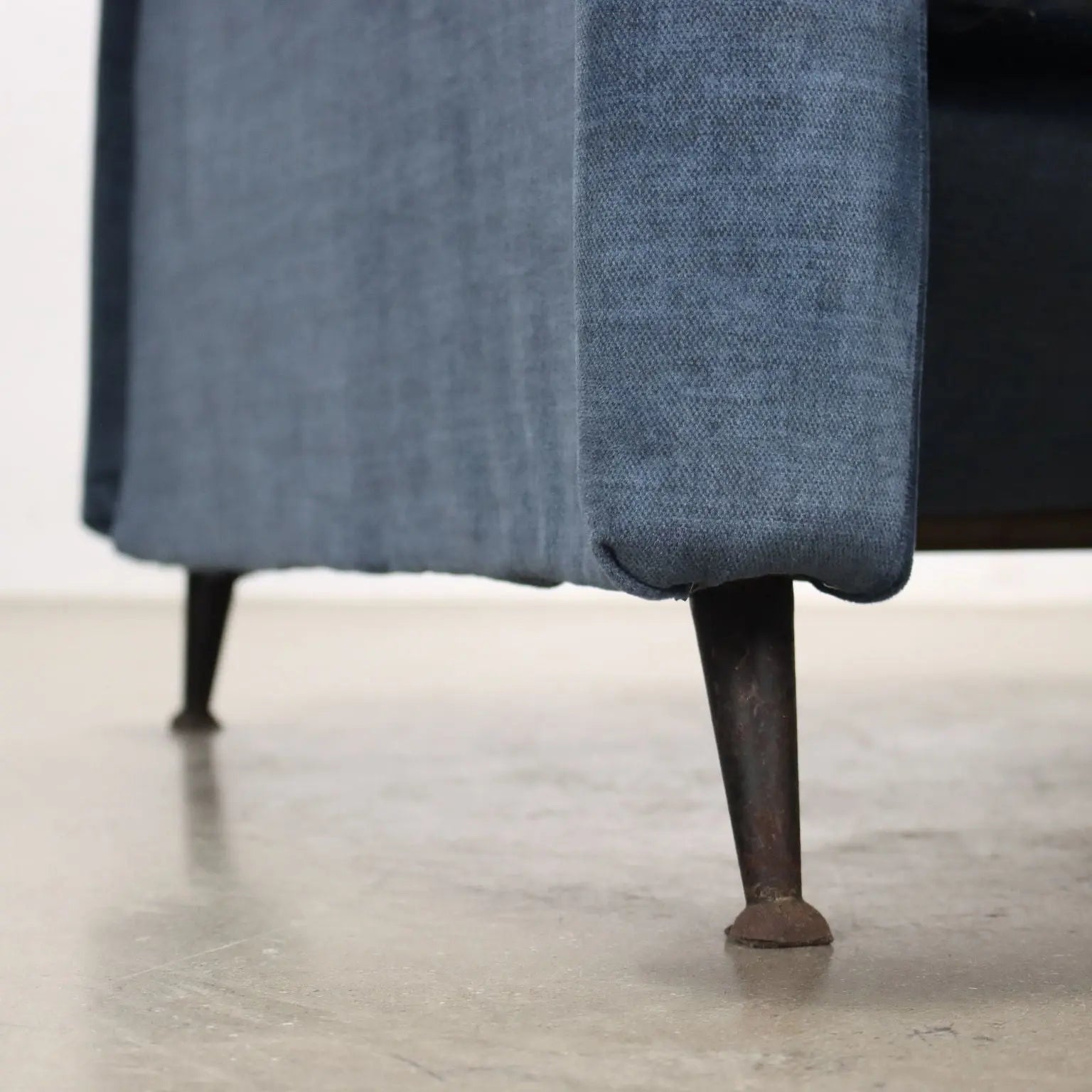 Vintage Reclining Armchair Fabric Wood Design Italy 1960s | Modernism | Armchairs