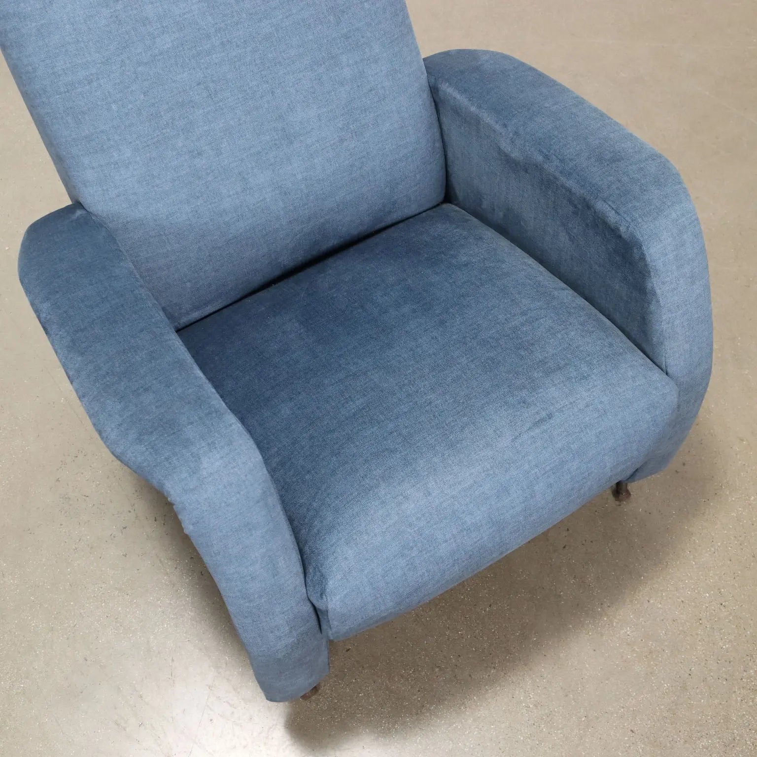 Vintage Reclining Armchair Fabric Wood Design Italy 1960s | Modernism | Armchairs