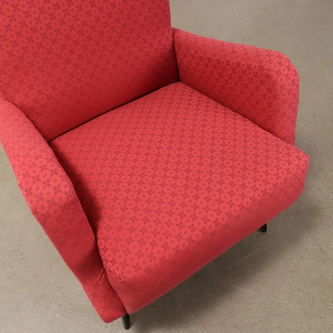 Vintage Armchair Fabric Wood Italy 1950s | Modernism | Armchairs