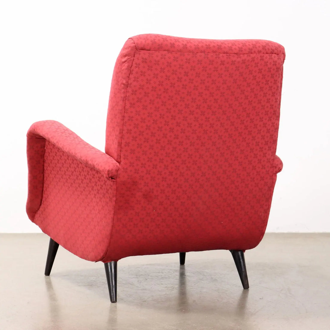 Vintage Armchair Fabric Wood Italy 1950s | Modernism | Armchairs