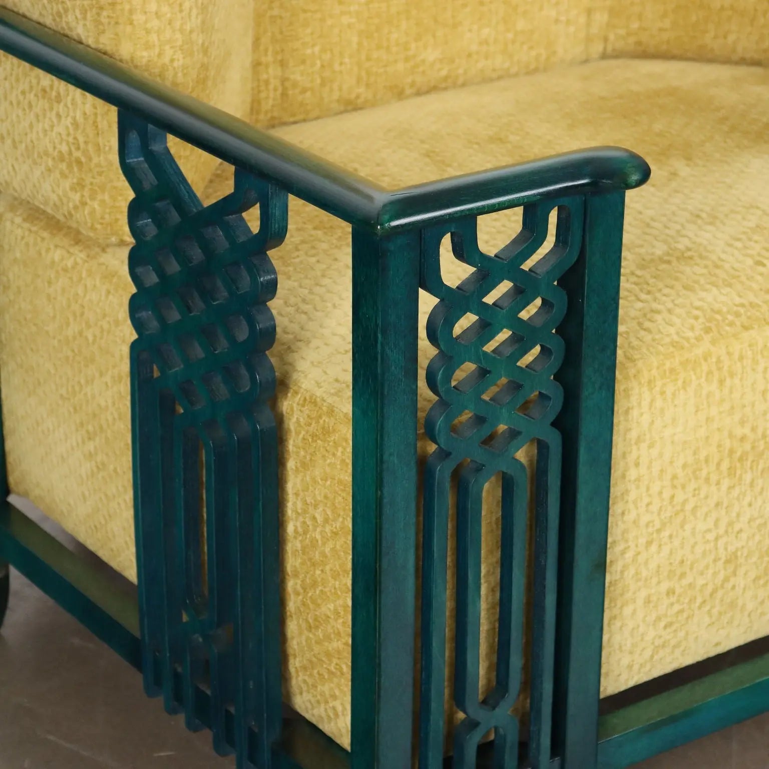 Vintage Prototype of Armchair Foam Velvet Italy 1980s | Modernism | Armchairs