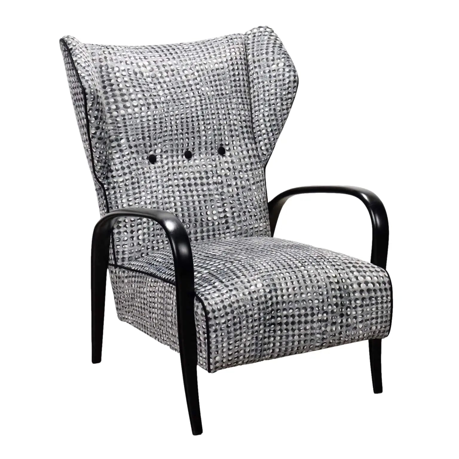 Vintage Armchair Prisma Collection Velvet Wood Italy 1960s | Modernism | Armchairs