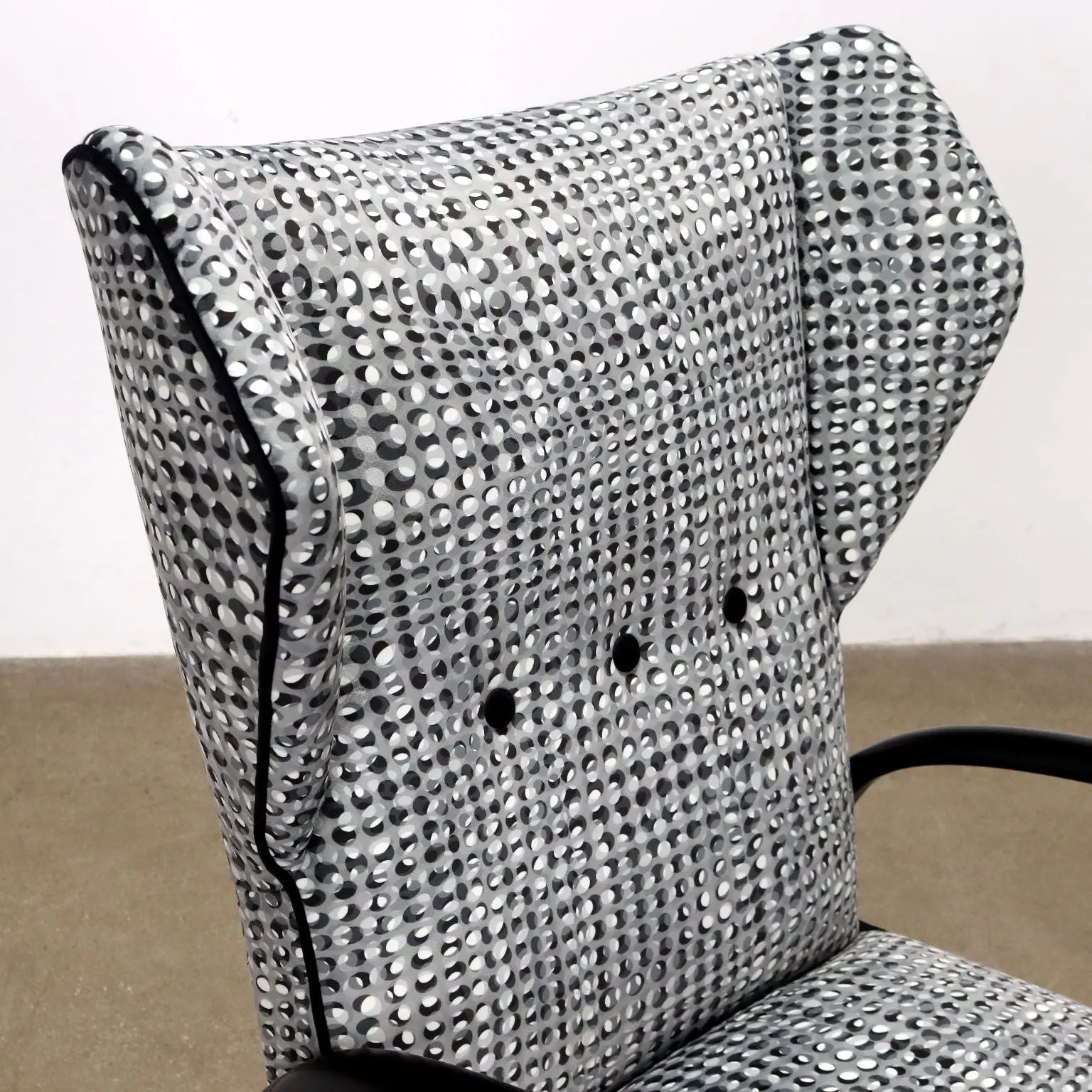 Vintage Armchair Prisma Collection Velvet Wood Italy 1960s | Modernism | Armchairs