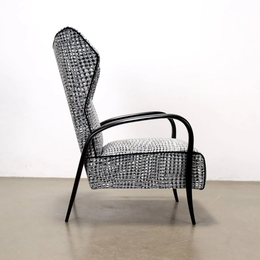Vintage Armchair Prisma Collection Velvet Wood Italy 1960s | Modernism | Armchairs