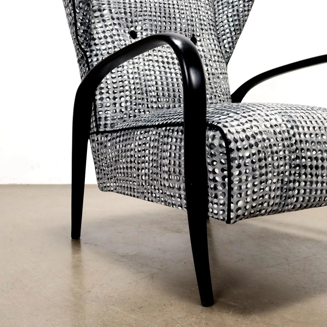 Vintage Armchair Prisma Collection Velvet Wood Italy 1960s | Modernism | Armchairs