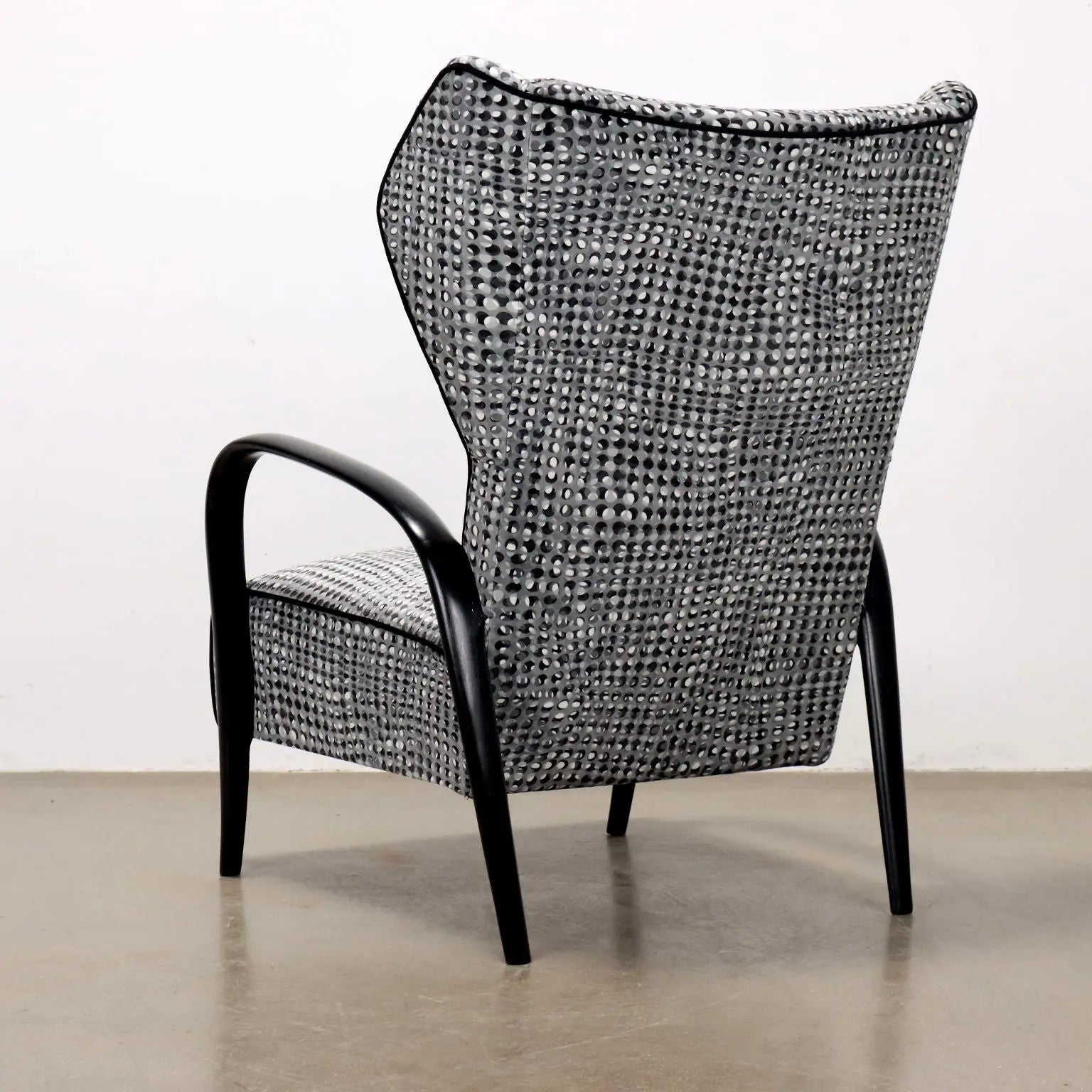 Vintage Armchair Prisma Collection Velvet Wood Italy 1960s | Modernism | Armchairs
