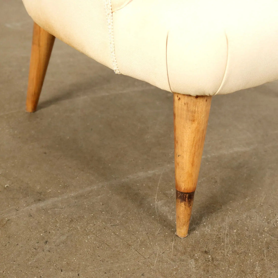 Vintage Armchair Fabric Wood Padding Design 1950s-60s To Be Restored | Modernism | Armchairs