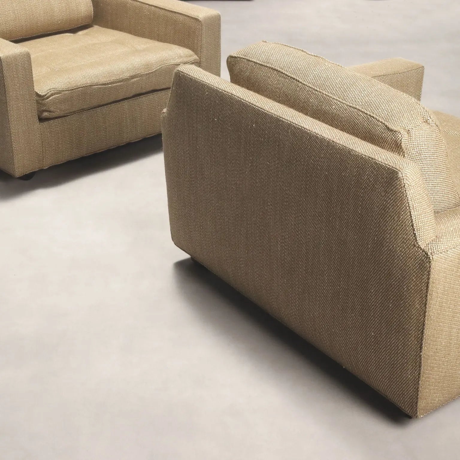 Vintage Armchairs Wood Fabric Design Italy 1960s | Modernism | Armchairs