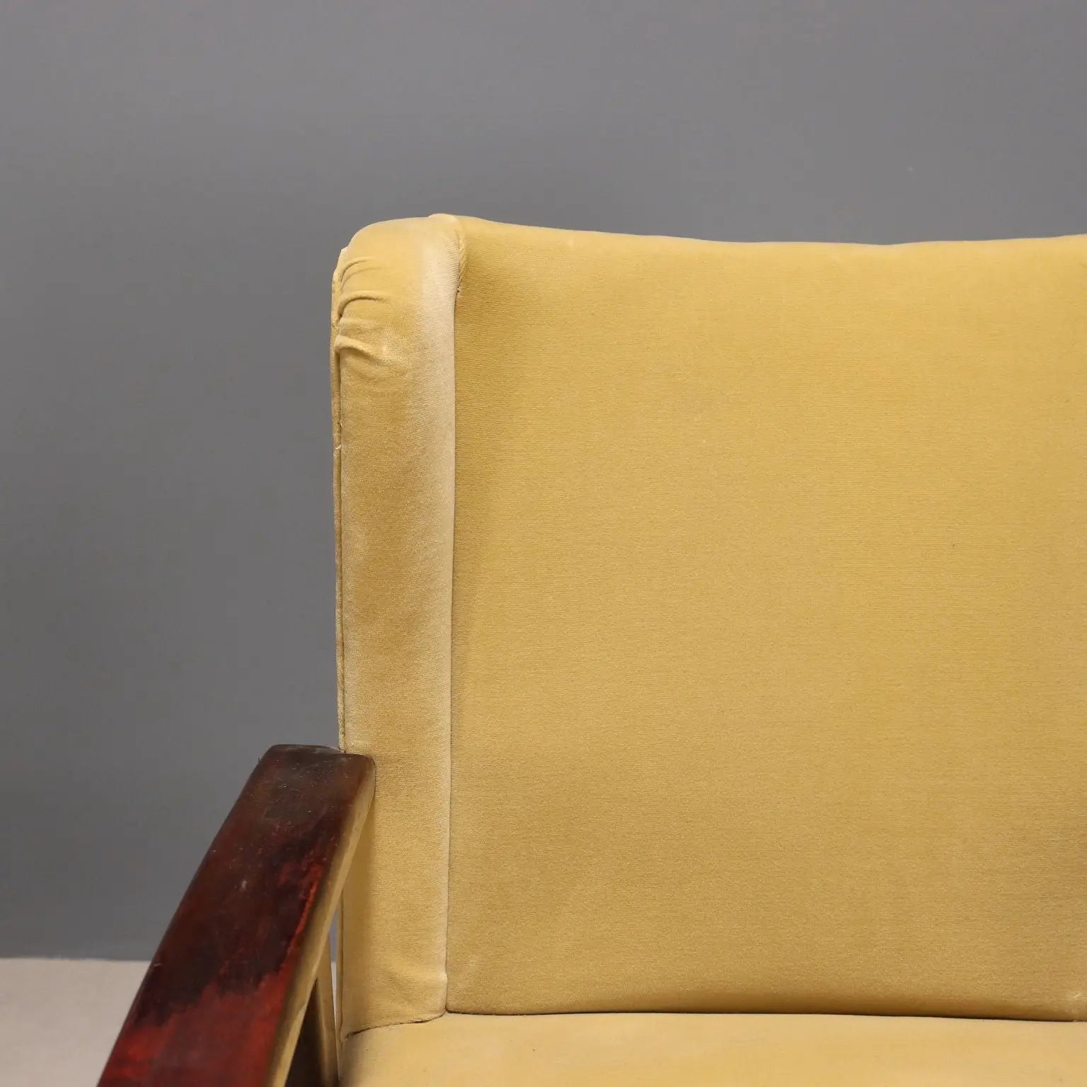 Vintage Armchairs Design Wood Foam Fabric Italy 1960s | Modernism | Armchairs