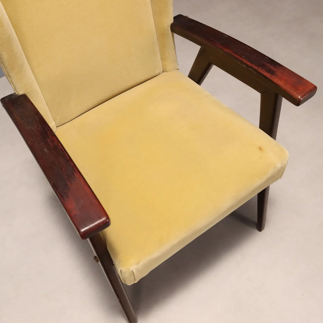 Vintage Armchairs Design Wood Foam Fabric Italy 1960s | Modernism | Armchairs