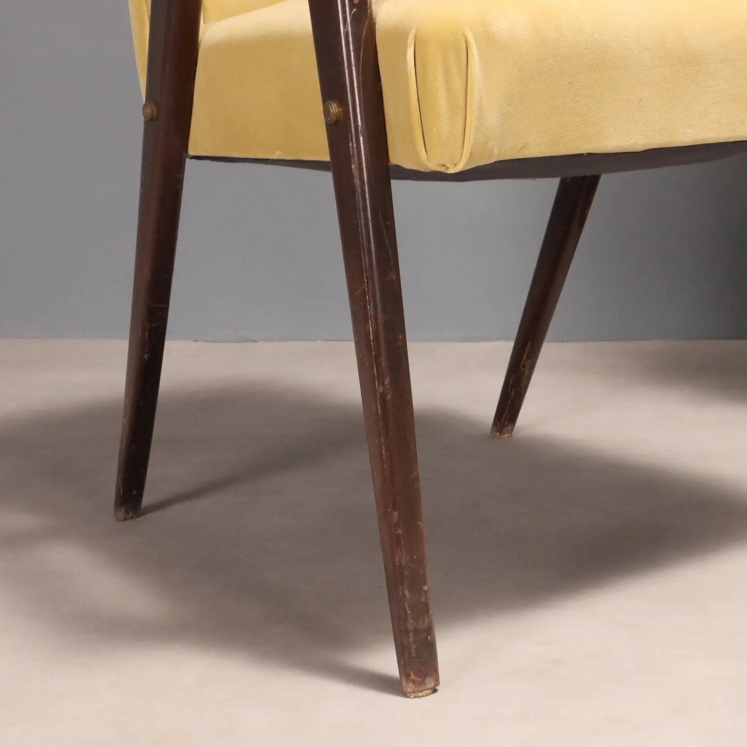 Vintage Armchairs Design Wood Foam Fabric Italy 1960s | Modernism | Armchairs