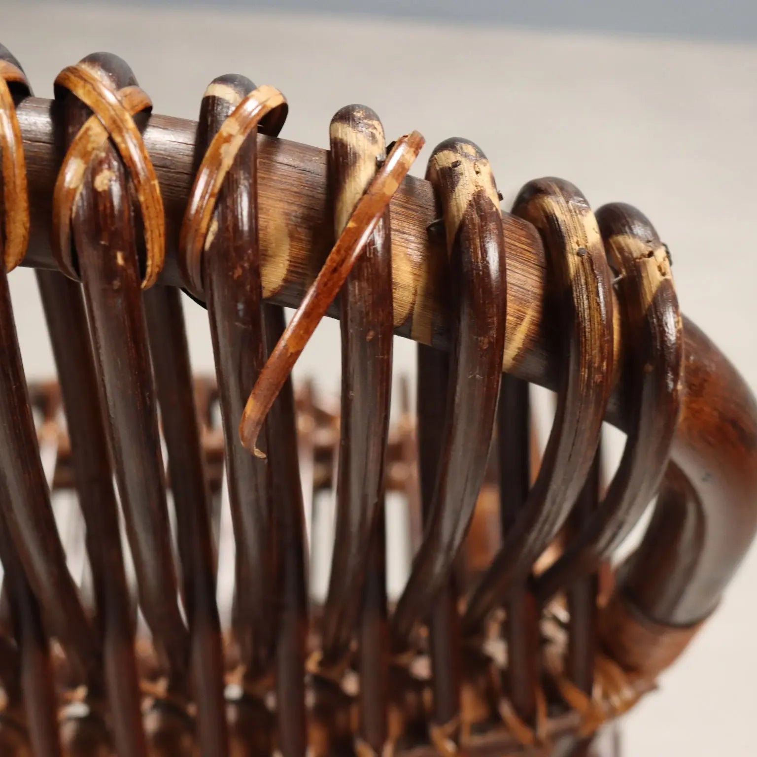Vintage Rocking Chair Bamboo Design Italy 1970s | Modernism | Armchairs