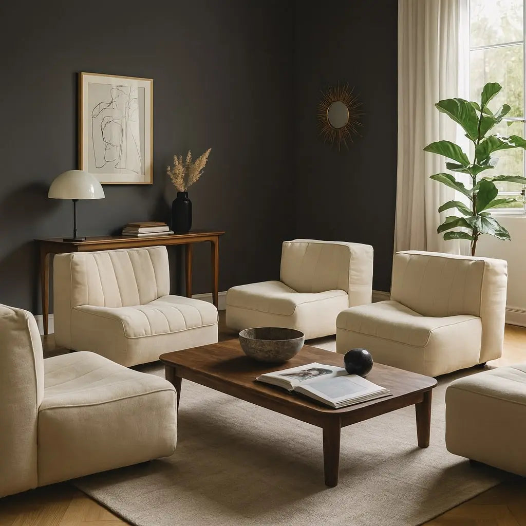 Vintage Arflex 9000 Armchairs Fabric Design Tito Agnoli 1970s | Modernism | Armchairs