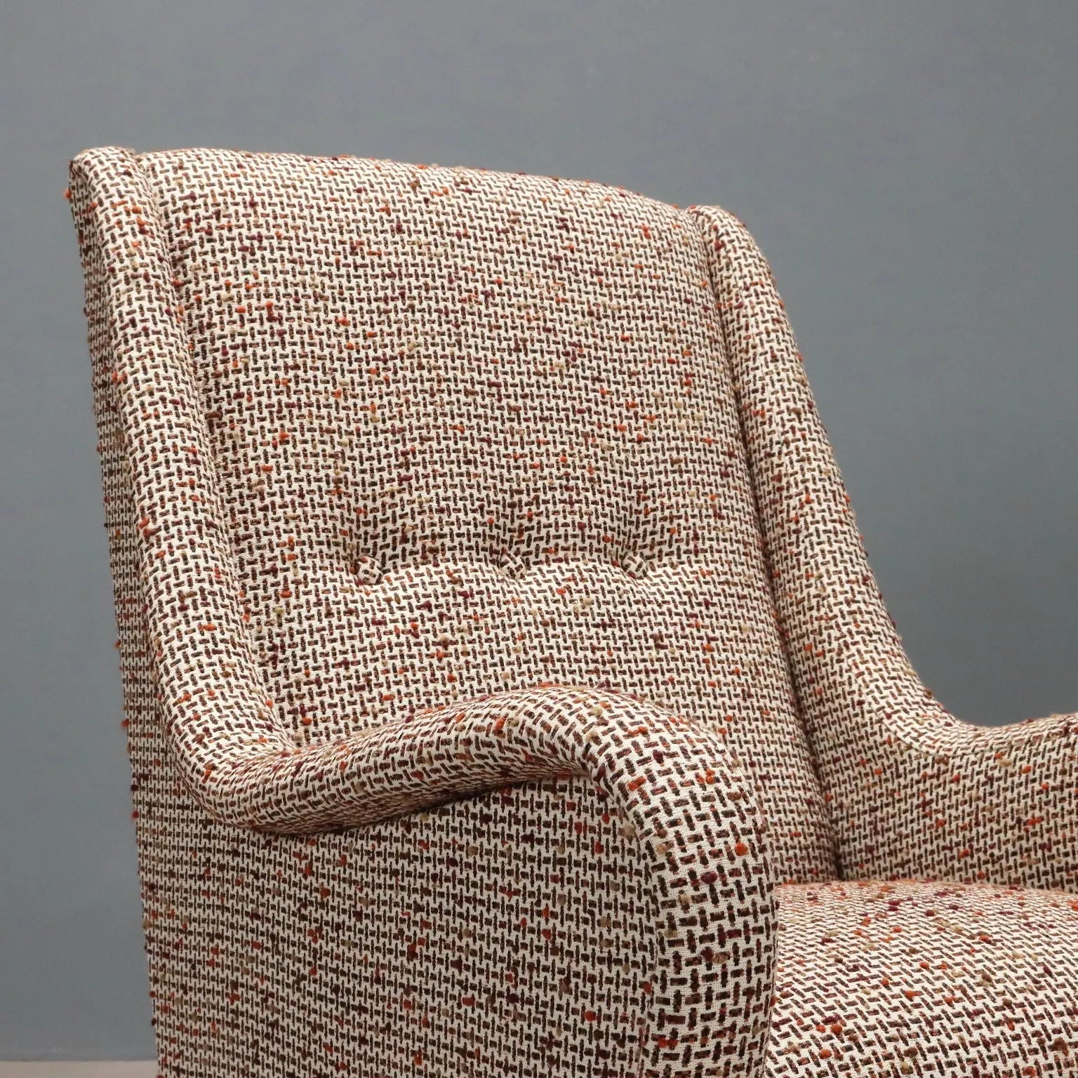Vintage Armchair Foam Metal Brass Design Italy 1960s | Modernism | Armchairs