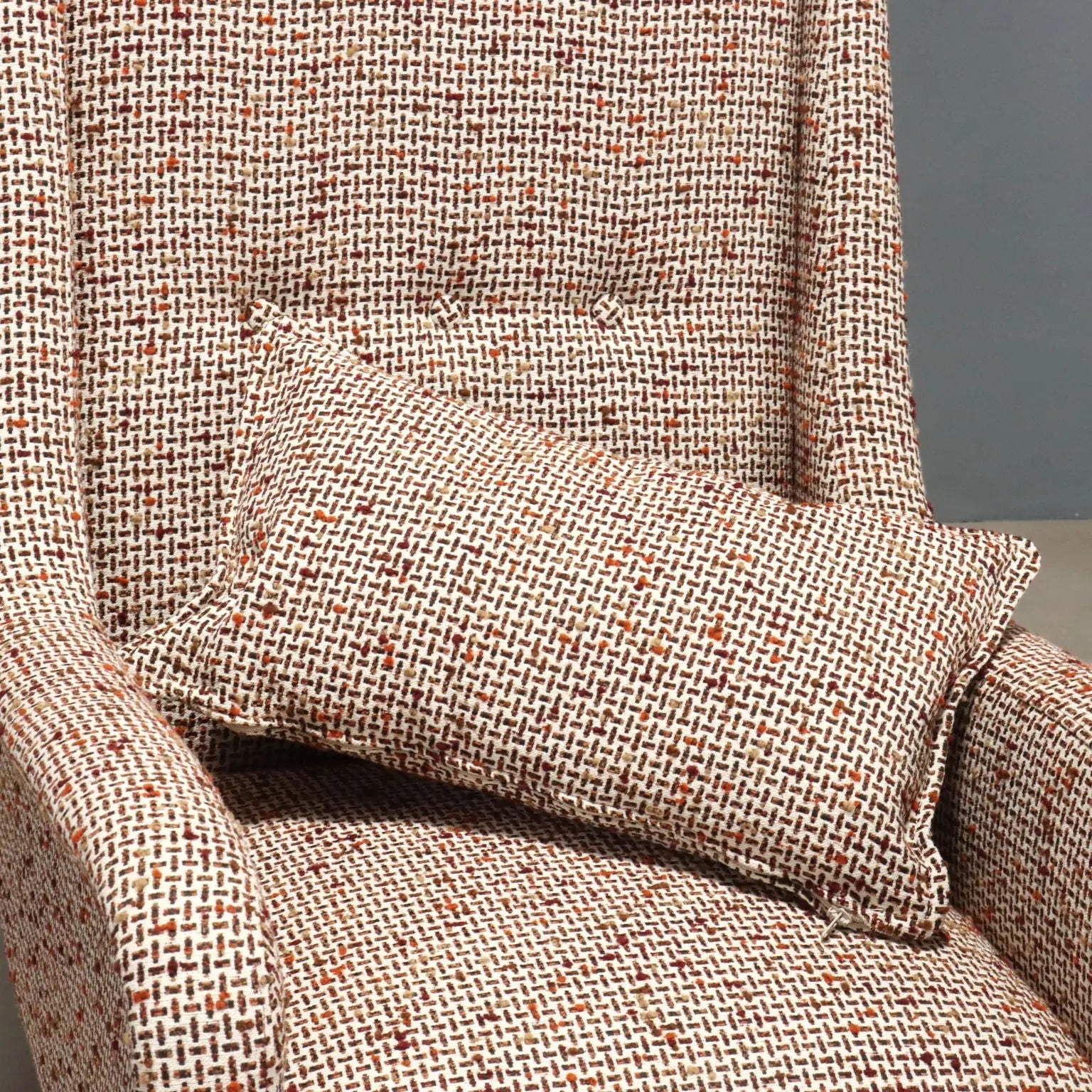 Vintage Armchair Foam Metal Brass Design Italy 1960s | Modernism | Armchairs