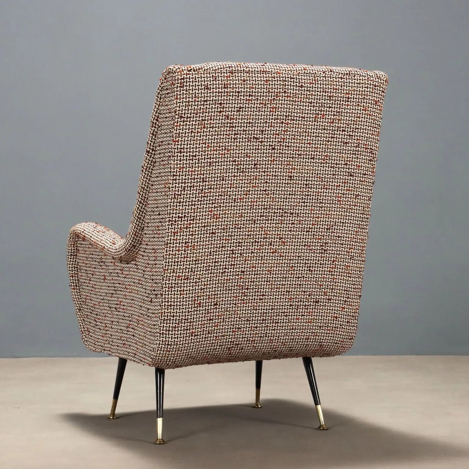 Vintage Armchair Foam Metal Brass Design Italy 1960s | Modernism | Armchairs