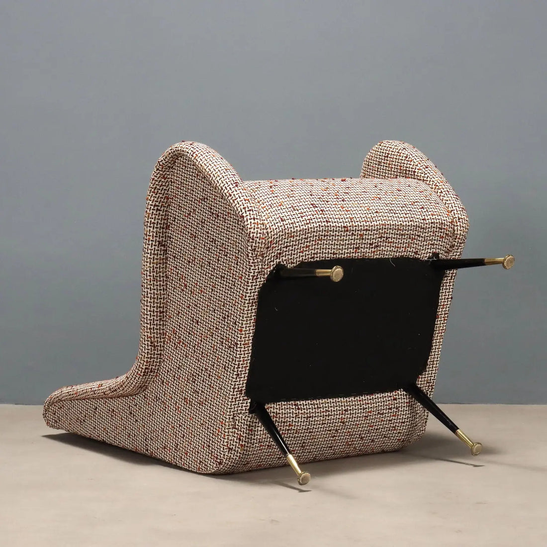 Vintage Armchair Foam Metal Brass Design Italy 1960s | Modernism | Armchairs