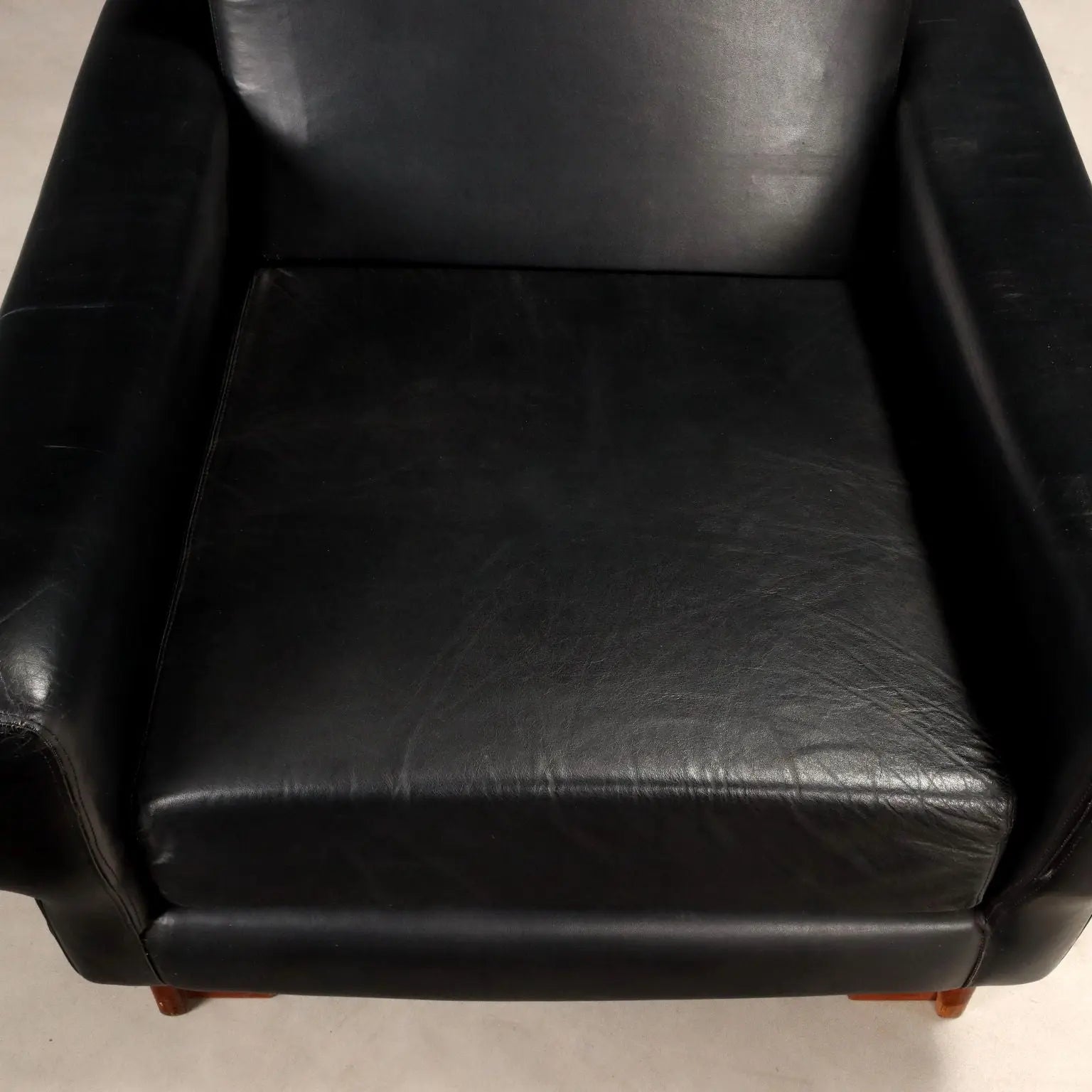 Vintage Armchairs Wood Leather Design Italy 1960s-1970s | Modernism | Armchairs