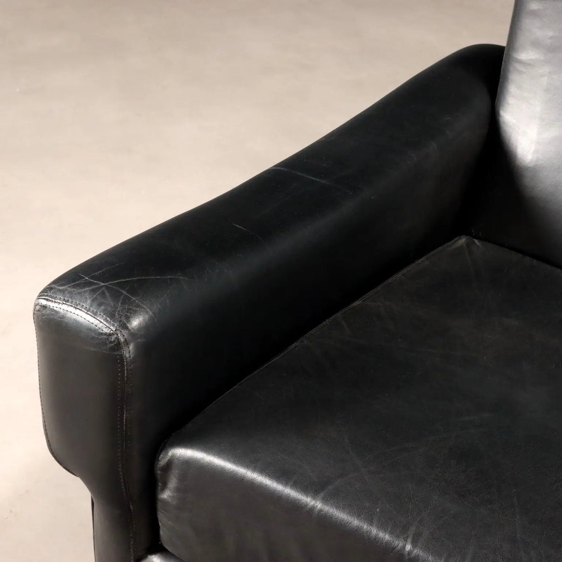 Vintage Armchairs Wood Leather Design Italy 1960s-1970s | Modernism | Armchairs