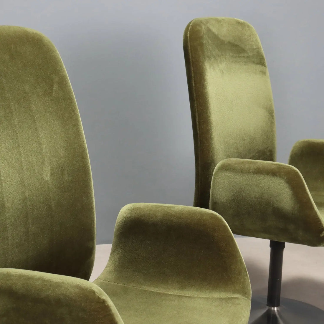 Vintage Armchairs Fabric Foam Metal Design Italy 1970s | Modernism | Armchairs