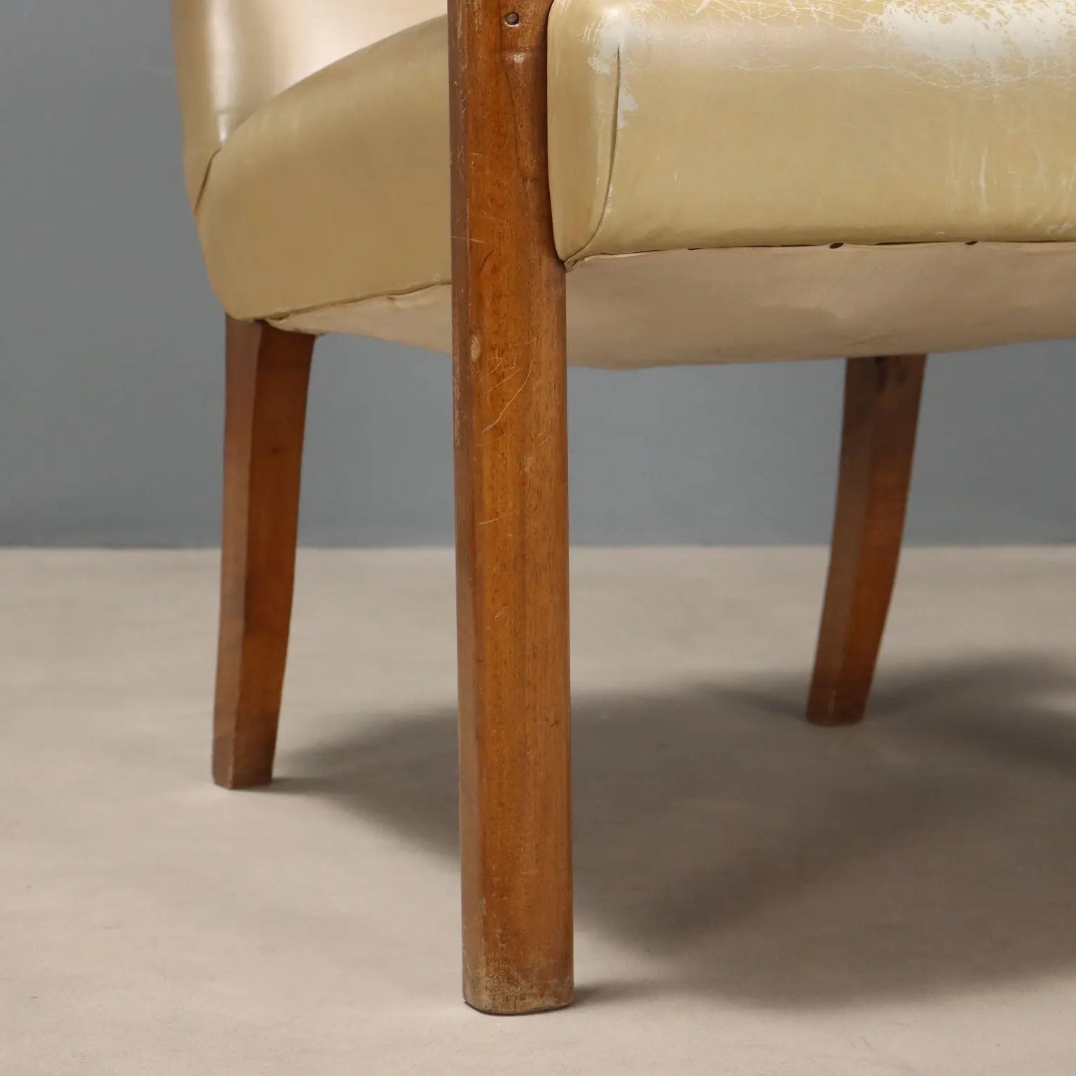 Vintage Armchairs Beech Leatherette Design Italy 1960s | Modernism | Armchairs