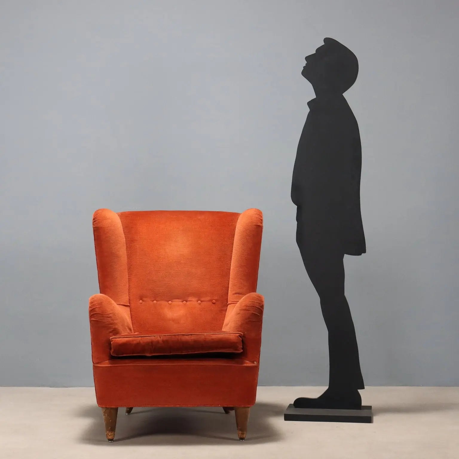 Vintage Armchair Wood Fabric Design Italy 1950s-1960s | Modernism | Armchairs