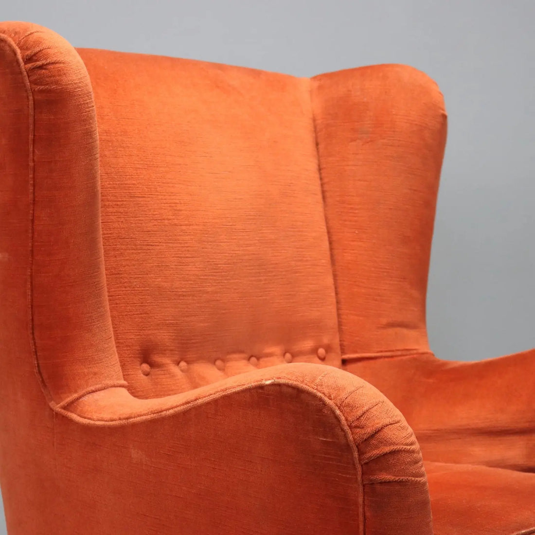 Vintage Armchair Wood Fabric Design Italy 1950s-1960s | Modernism | Armchairs