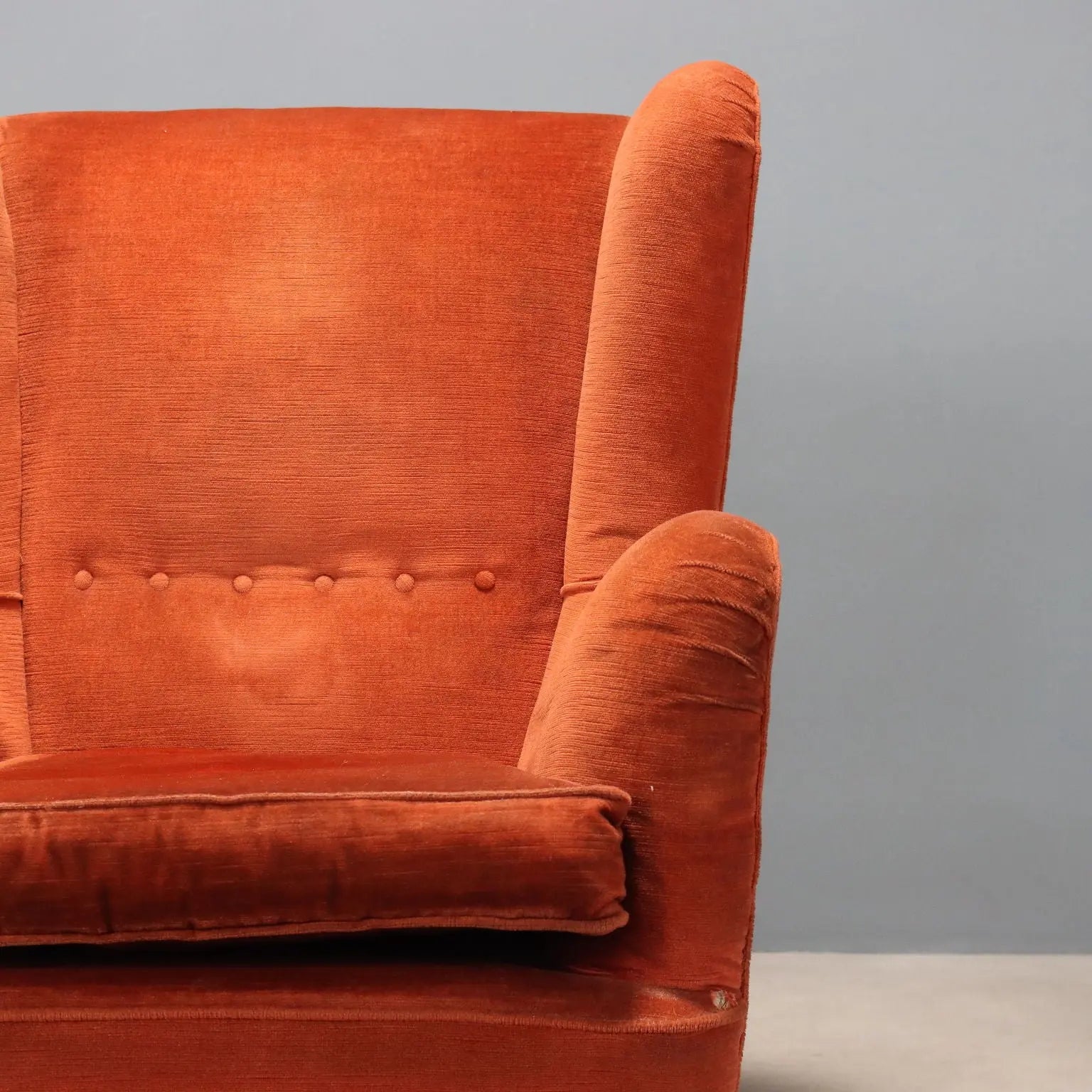 Vintage Armchair Wood Fabric Design Italy 1950s-1960s | Modernism | Armchairs