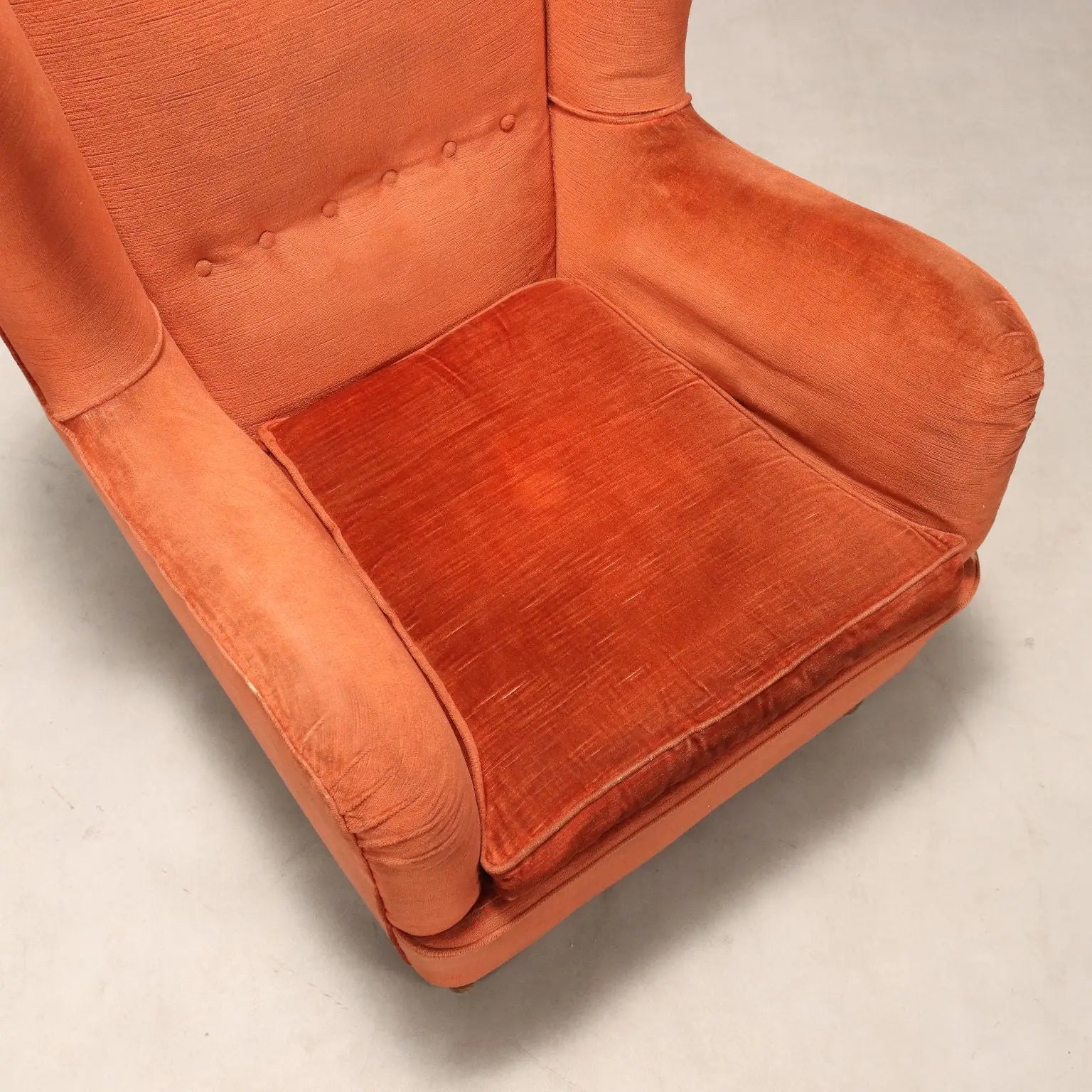 Vintage Armchair Wood Fabric Design Italy 1950s-1960s | Modernism | Armchairs