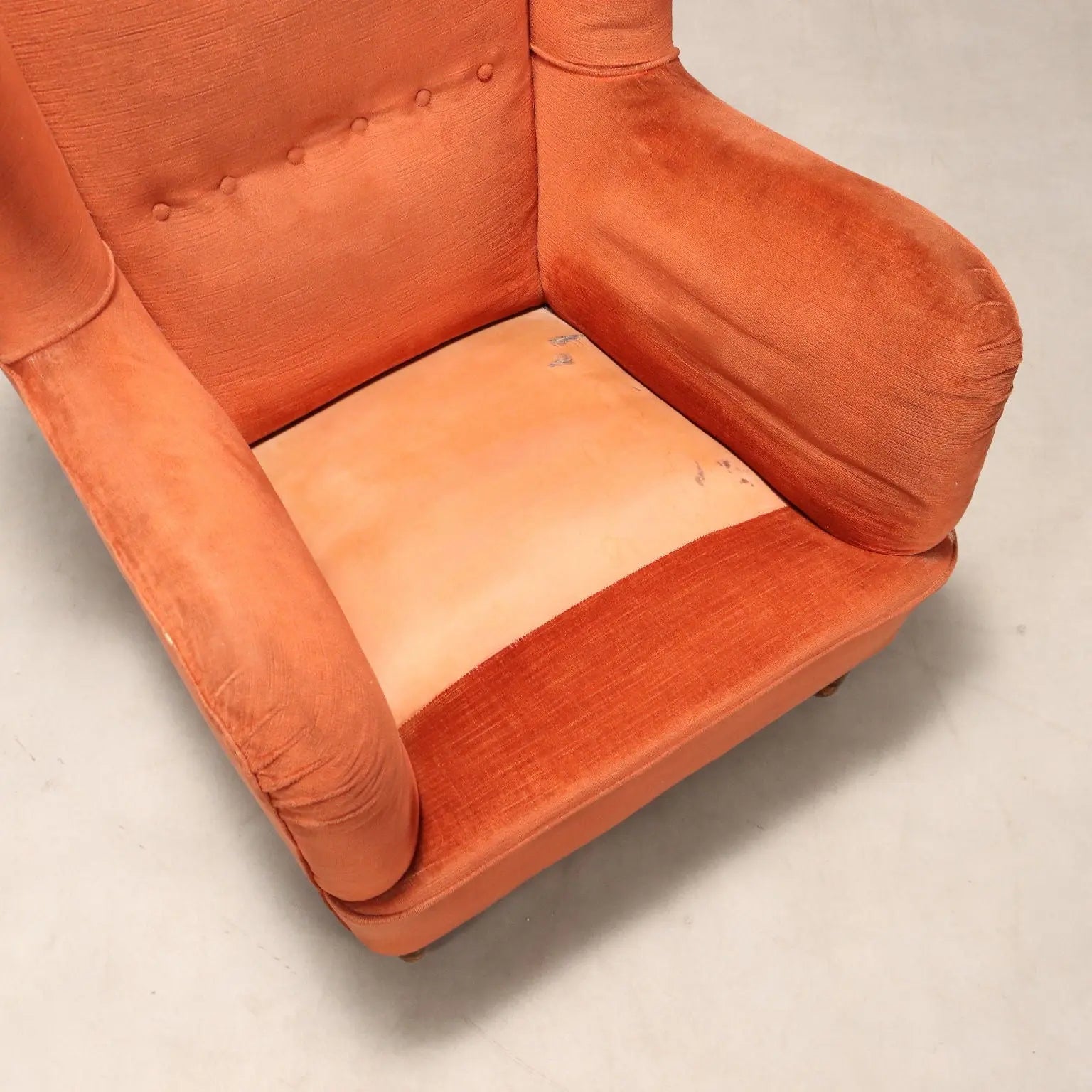 Vintage Armchair Wood Fabric Design Italy 1950s-1960s | Modernism | Armchairs