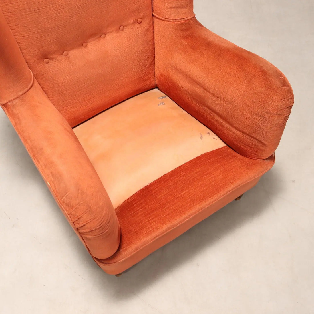 Vintage Armchair Wood Fabric Design Italy 1950s-1960s | Modernism | Armchairs
