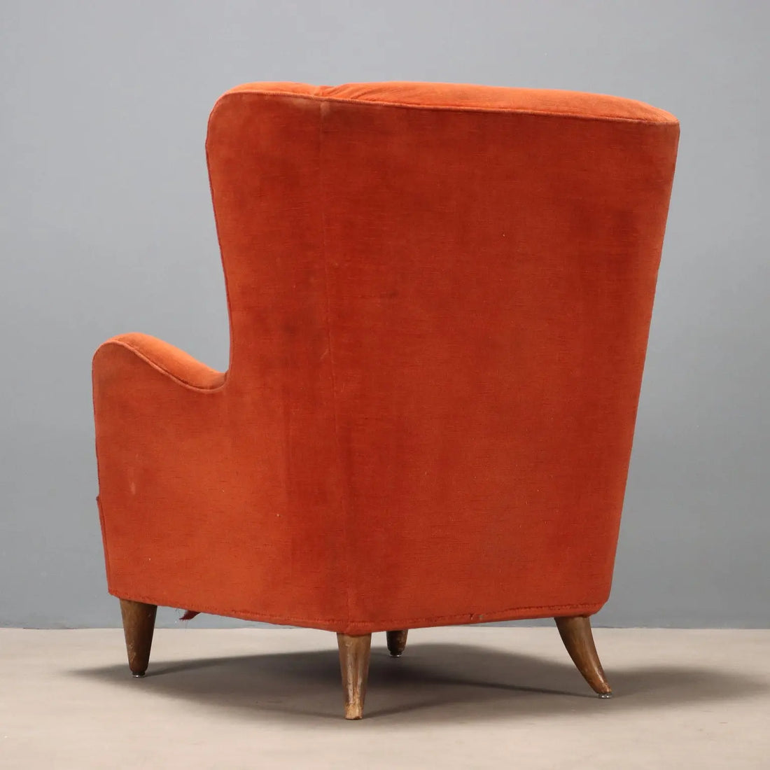 Vintage Armchair Wood Fabric Design Italy 1950s-1960s | Modernism | Armchairs