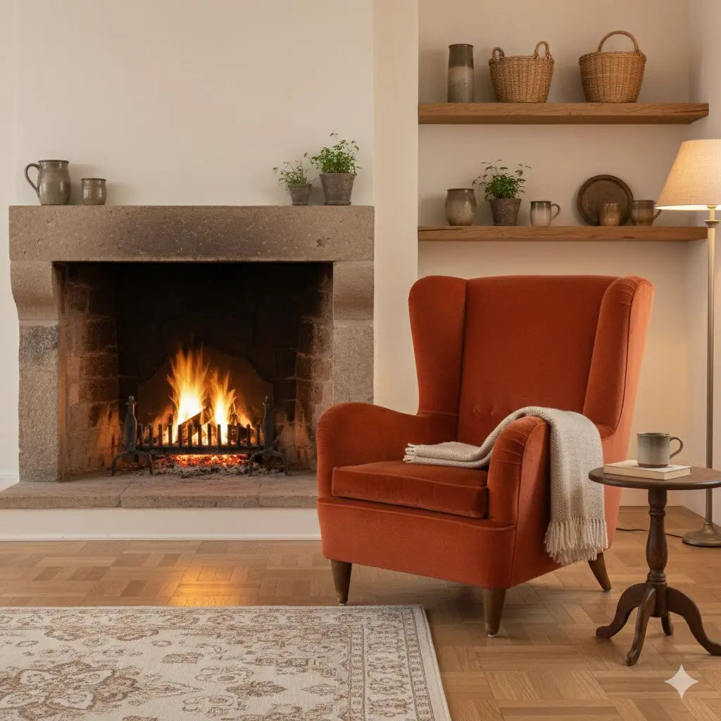 Vintage Armchair Wood Fabric Design Italy 1950s-1960s | Modernism | Armchairs