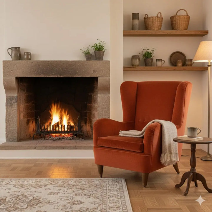 Vintage Armchair Wood Fabric Design Italy 1950s-1960s | Modernism | Armchairs