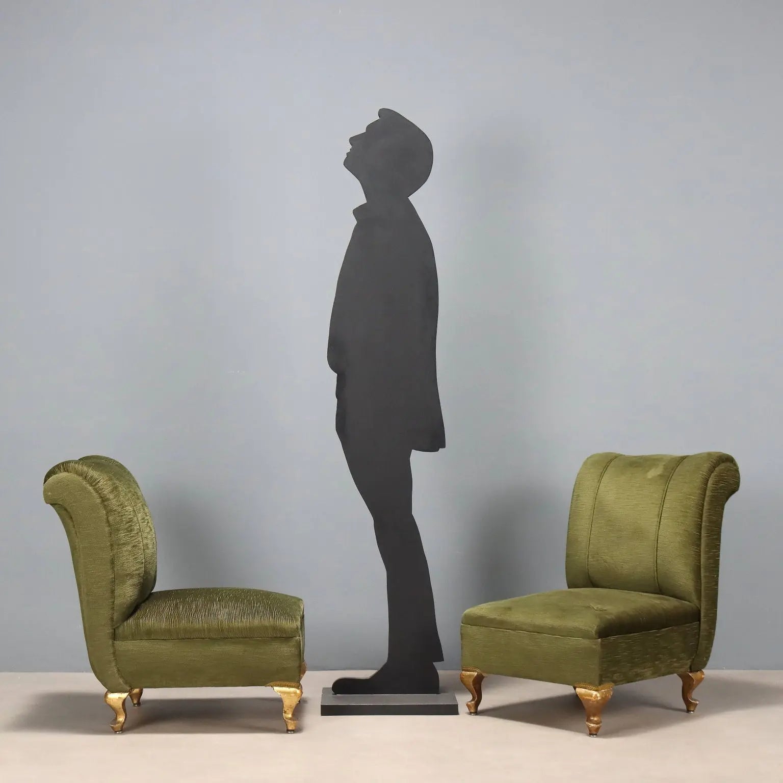 Vintage Armchairs Fabric Wood Italy XX Century | Modernism | Armchairs