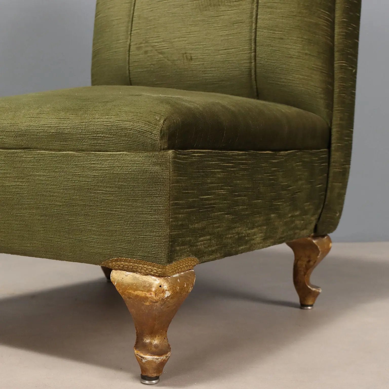 Vintage Armchairs Fabric Wood Italy XX Century | Modernism | Armchairs