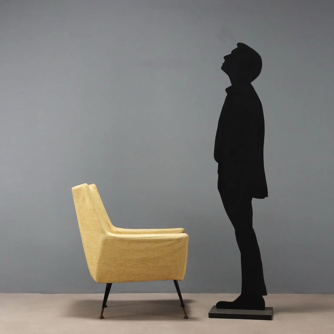 Vintage Armchair Fabric Metal Design Italy 1960s - 1960s | Modernism | Armchairs