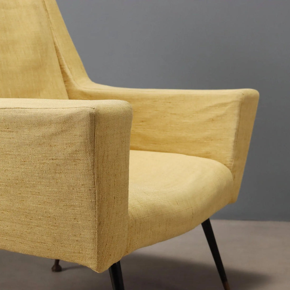 Vintage Armchair Fabric Metal Design Italy 1960s - 1960s | Modernism | Armchairs