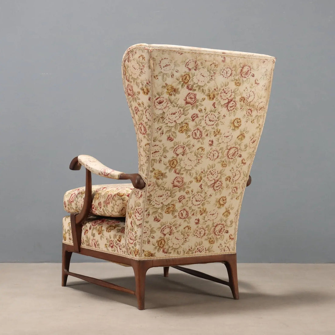 Vintage Armchair Frama Marelli Fabric Design Italy 1950s | Modernism | Armchairs