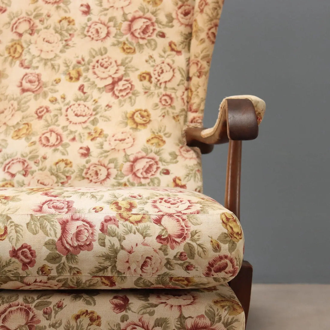 Vintage Armchair Frama Marelli Fabric Design Italy 1950s | Modernism | Armchairs