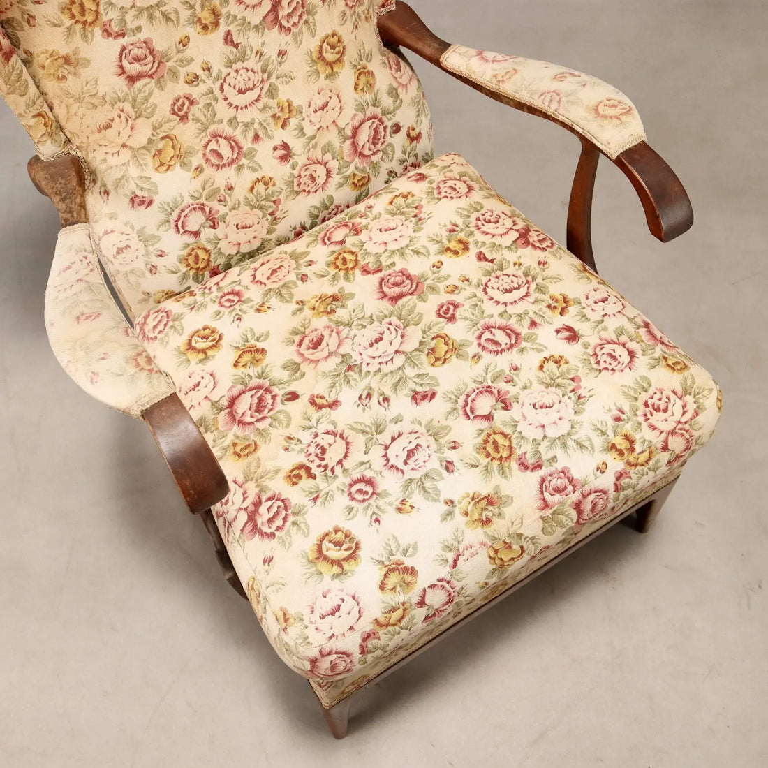 Vintage Armchair Frama Marelli Fabric Design Italy 1950s | Modernism | Armchairs