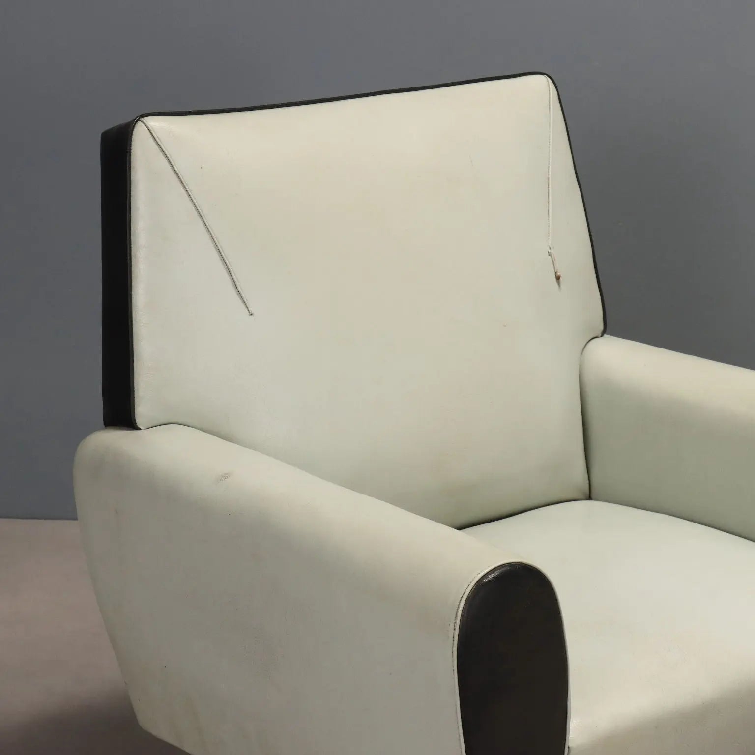 Vintage Armchairs Two-Tone Leatherette Design Italy 1960s | Modernism | Armchairs